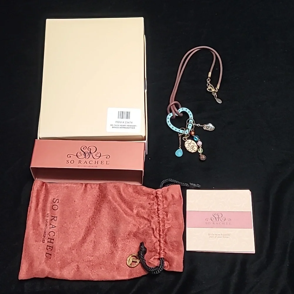 Longaberger So Rachel Tack‎ Heart Pendant Necklace  - NIB